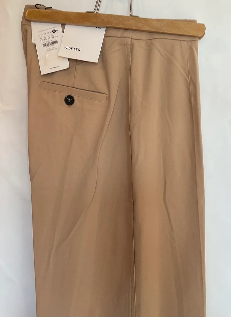 🔥-20%🔥 Pantalon Large Bershka Neuf avec étiquette Beige Camel T.42 – photo 9